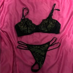Elegant Black Lace Lingerie Set